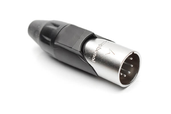 Stage Plus Premade Audio Cable featuring 1X HICON HIC-J35S05 connector and 2X AMPHENOL AX3M ONYX BLACK connectors, 2 meters long.