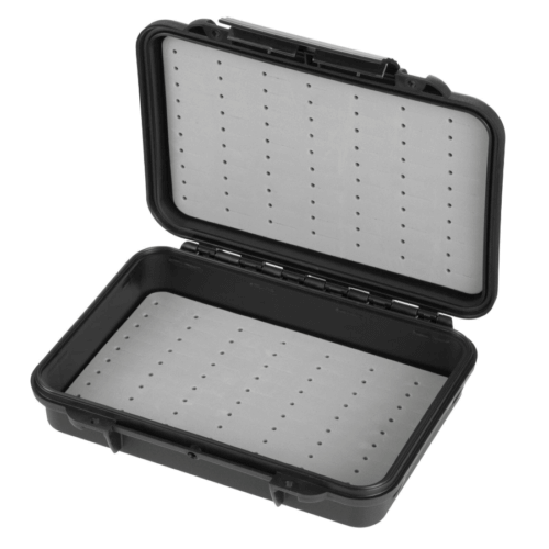 SP PRO 003FLY Black Waterproof Organiser Box featuring two Micro-Slit EVA Foams, designed for durability and organization.
