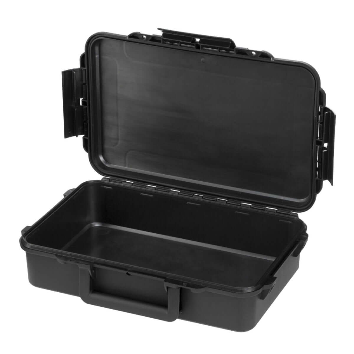 SP PRO 004 Black Carry Case with convoluted foam, designed to be waterproof and dustproof, ideal for utility storage.