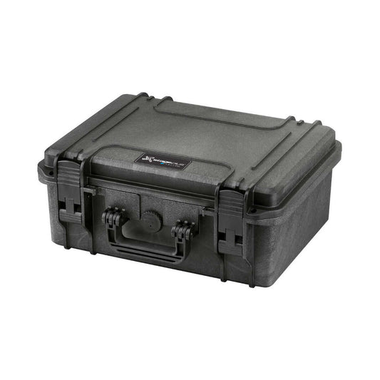 SP PRO 380H160 black laptop carry case with cubed foam and laptop holder, measuring 380x270x160mm.