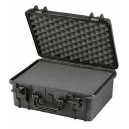 SP PRO 380H160S Black Carry Case with Cubed Foam, IP67 Waterproof and Impact Resistant, dimensions L380xW270xH160mm