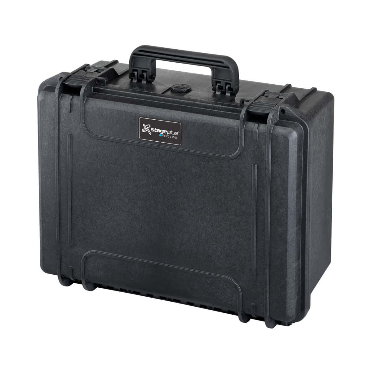 Stage Plus PRO 465H220PU black carry case with plastic tool inlay, dimensions L465xW335xH220mm.