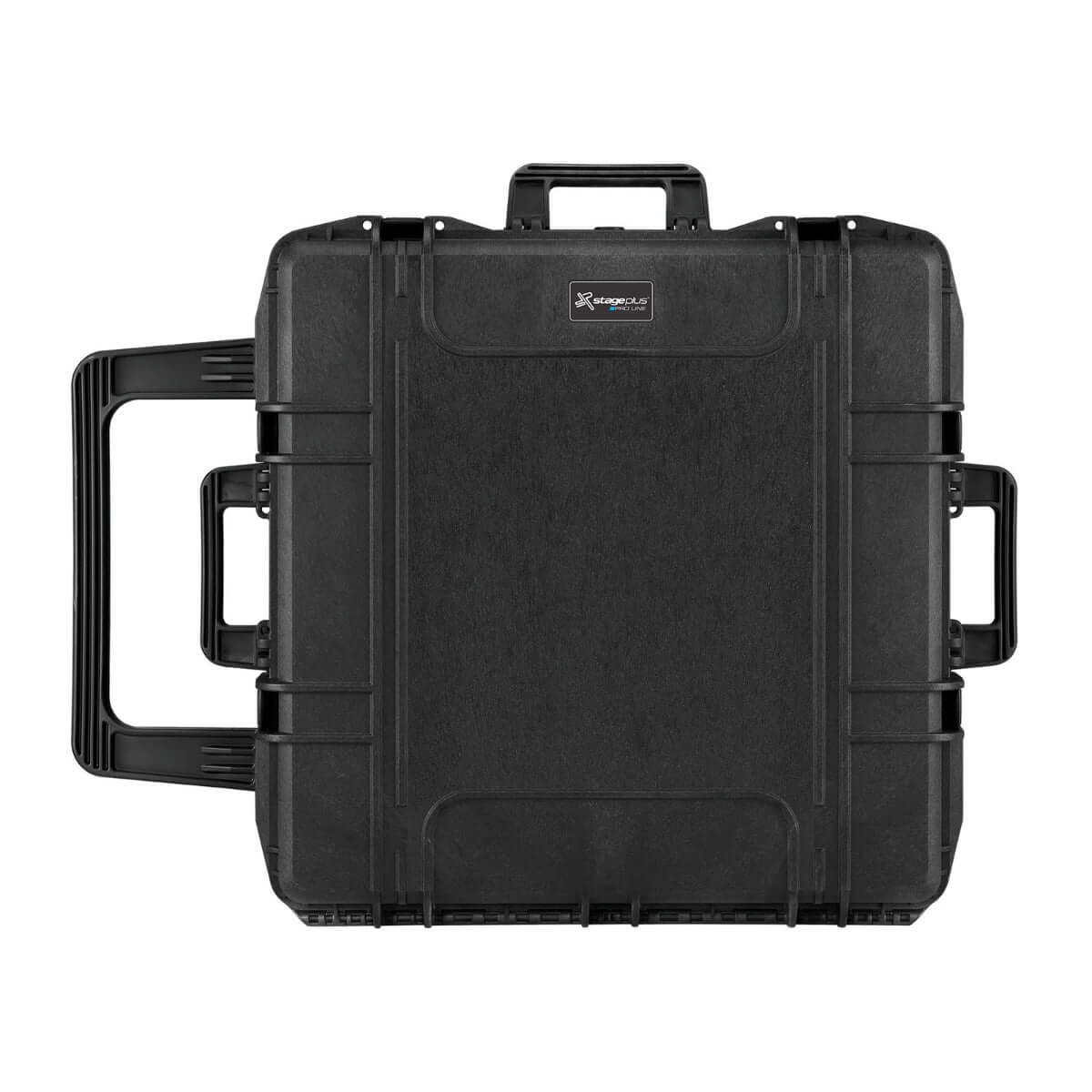 SP PRO 615TR Black Trolley Case, watertight and IP67 certified, shown empty with a convoluted foam lid.
