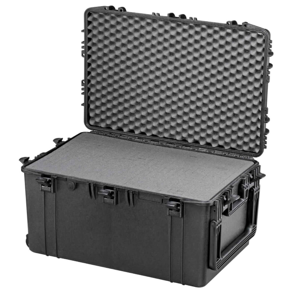 SP PRO 750H400 Black TR Case, watertight and IP67 certified, featuring convoluted foam for protection, with external dimensions of 816x540x426mm.