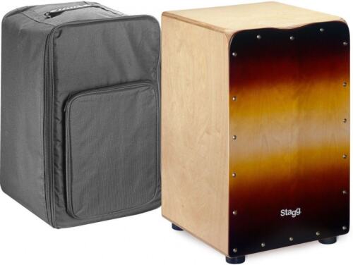 Medium-sized sunburst cajon with gig bag, model Stagg CAJ 50M SB
