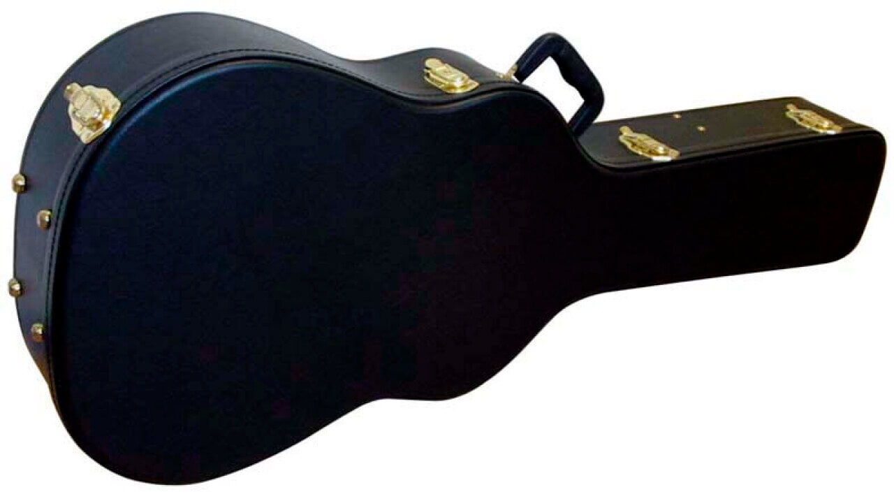Stagg GCA W BK hardshell guitar case in black designed for dreadnought guitars.