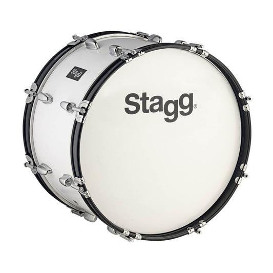 Stagg MABD 2612 V2 Marching Bass Drum with Carry Strap and Beater, 26 inches by 12 inches, displayed against a neutral background.