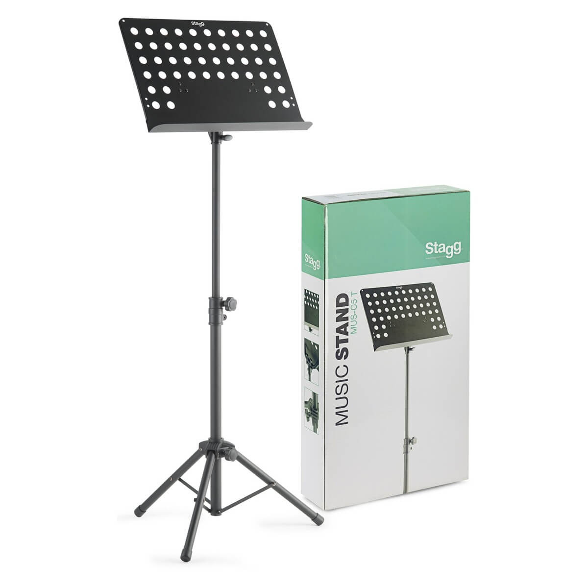 High-quality orchestral music stand with adjustable height and sturdy design.