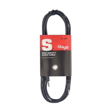 Stagg SAC1MPSMPSB 1m Mini Stereo Audio Cable with 3.5mm connectors
