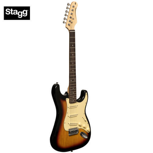 Stagg SES30 SNB Standard 'S' Style Electric Guitar in Sunburst Finish