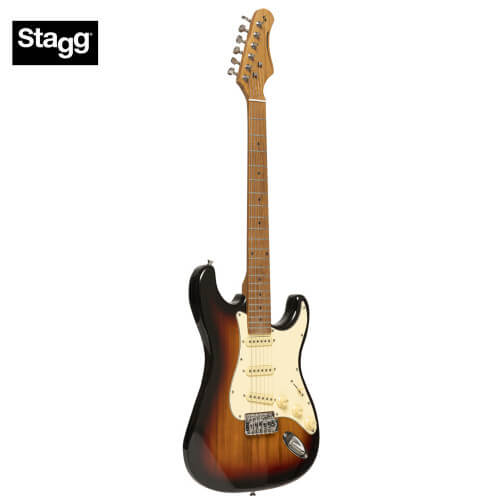 Stagg SES30 SNB Standard 'S' Style Electric Guitar in Sunburst Finish