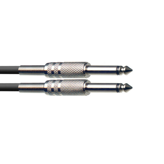 Stagg SGC3 3m instrument cable featuring 1/4 inch male connectors, ideal for connecting musical instruments.