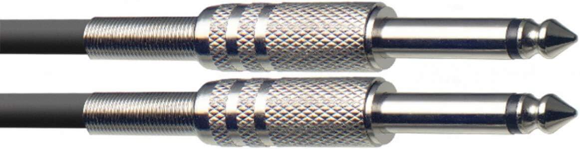 Stagg SGC6 6m 1/4 inch to 1/4 inch deluxe instrument cable on a white background.