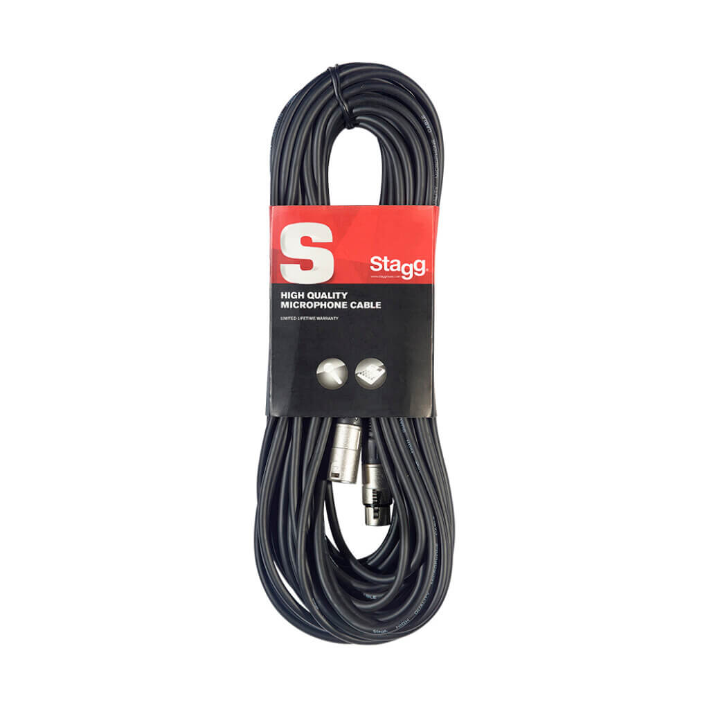 Stagg SMC15 15m XLR Male to XLR Female Microphone Cable for Professional Audio