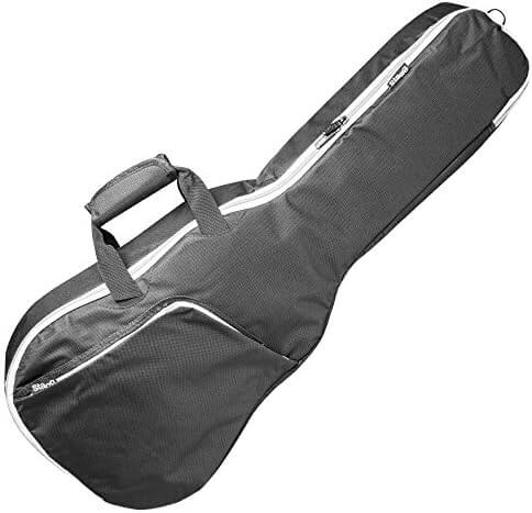 Padded gig bag for Western acoustic guitars featuring shoulder straps, designed for protection and portability.