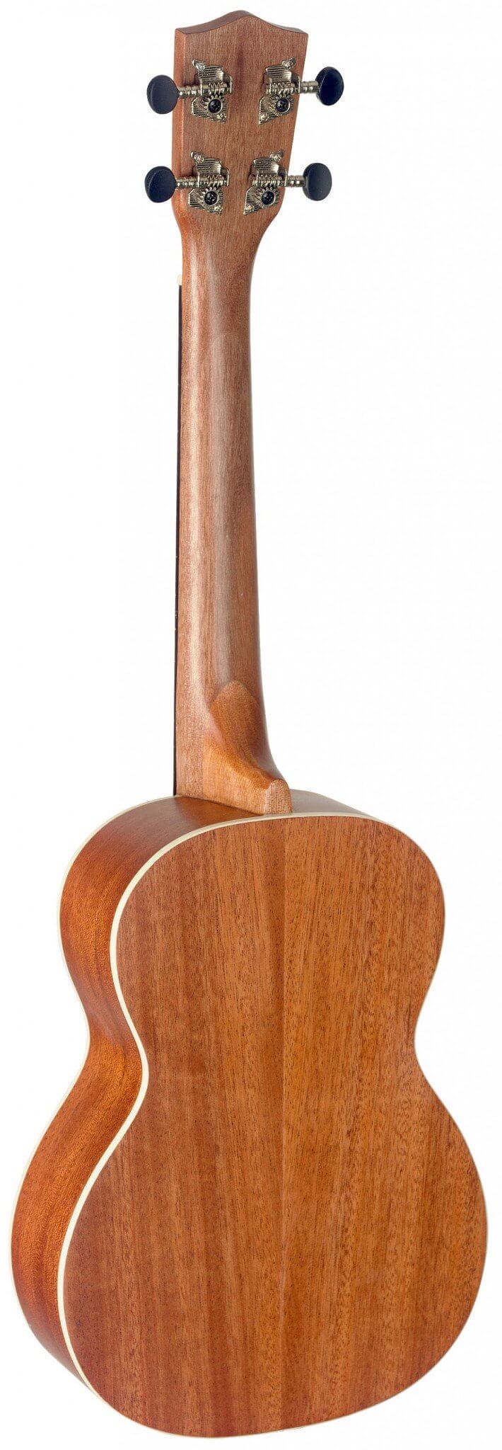 Stagg UT 30 Tenor Mahogany Ukulele with Gigbag displayed on a wooden surface.