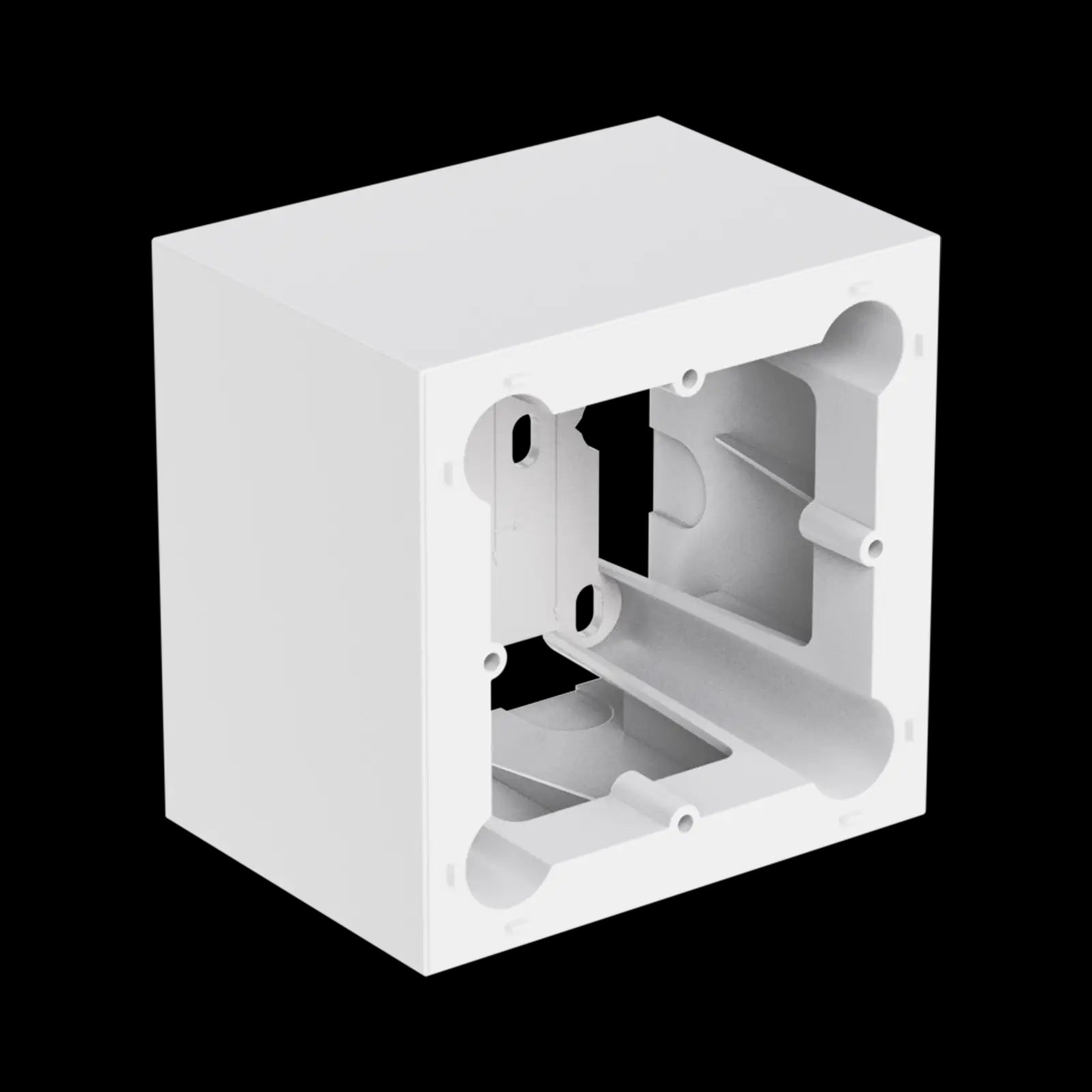 Audac surface mount wall box for WP and DWP series, 80 x 80 mm, in white color.