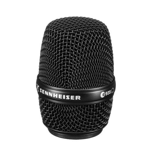 Front view of the Sennheiser MMD 935-1 BK Dynamic Cardioid Microphone Module, Black, Light Grey Identification Ring.