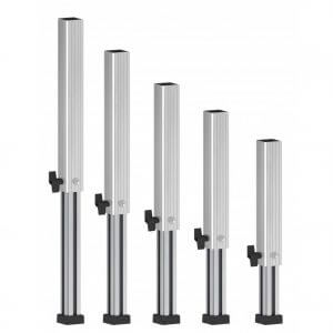 ALUSTAGE TLE-06 Telescopic Leg adjustable stage support with a height range of 600mm to 1000mm.