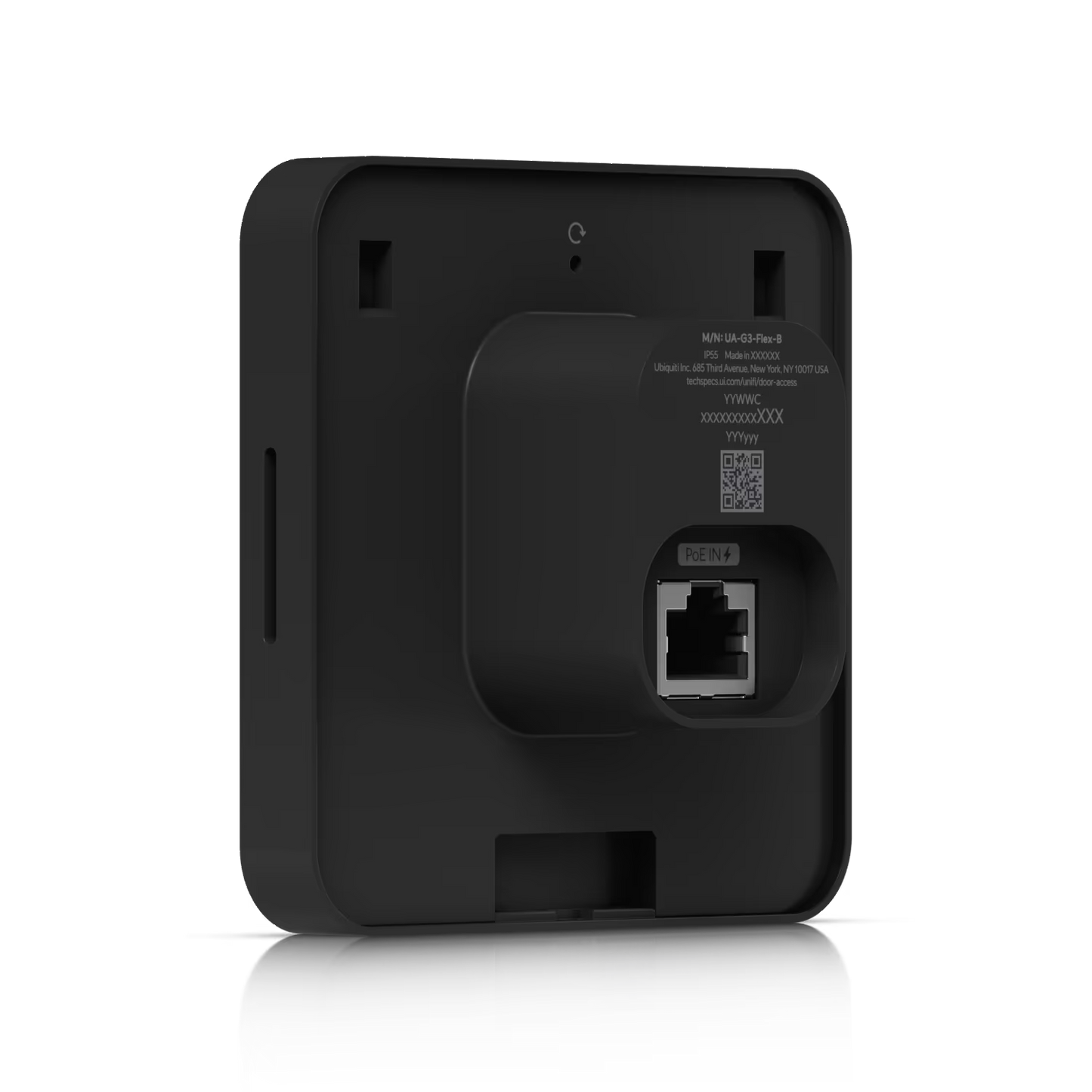 Ubiquiti UniFi Access Reader Flex Black with a focus on the card reading area.