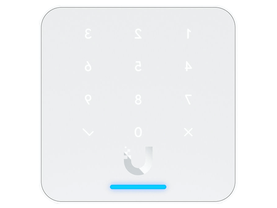 Reverse view of the Ubiquiti UniFi Access Reader Flex in white.