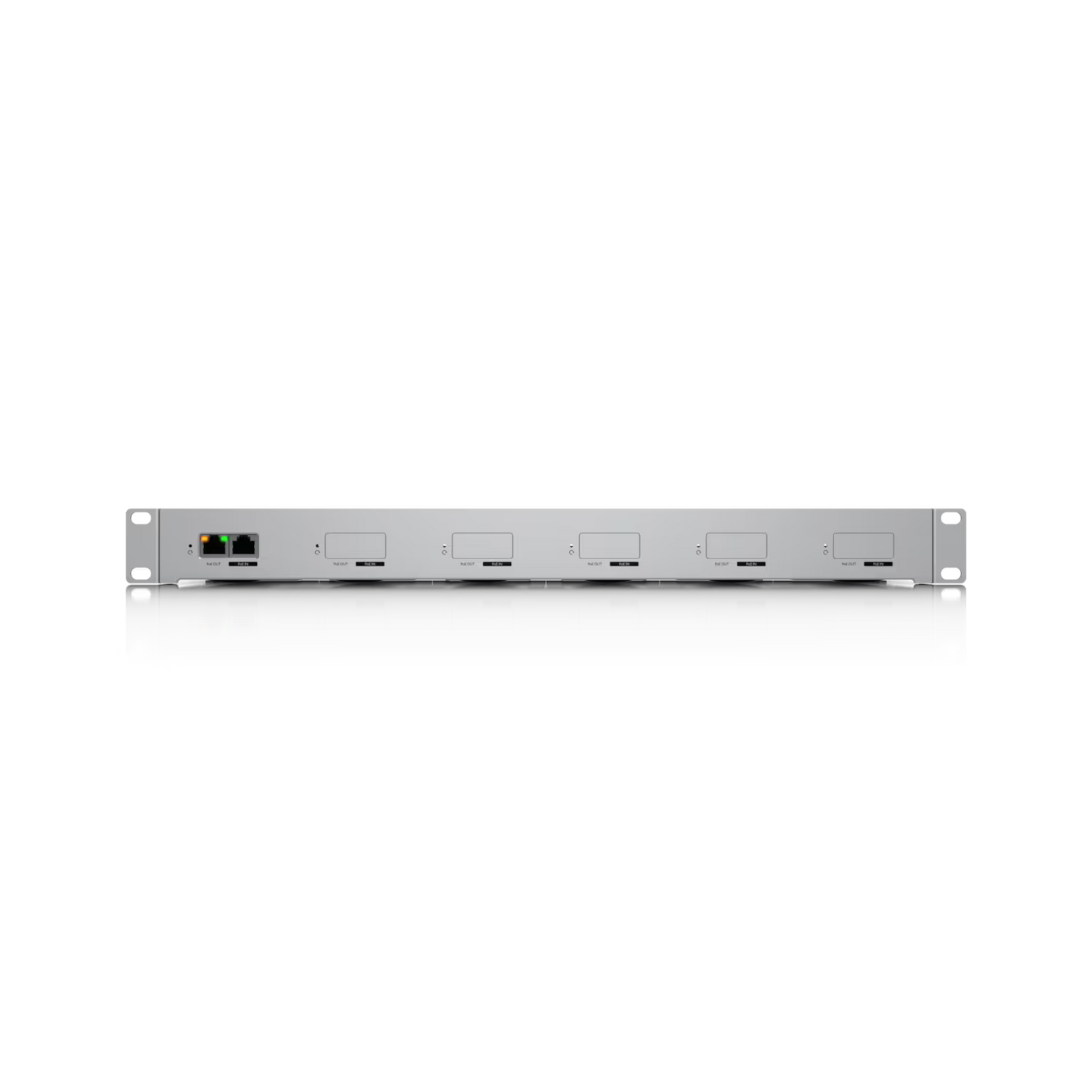 Back view of the Ubiquiti AI Port Rack-Mount Kit showcasing cable management.