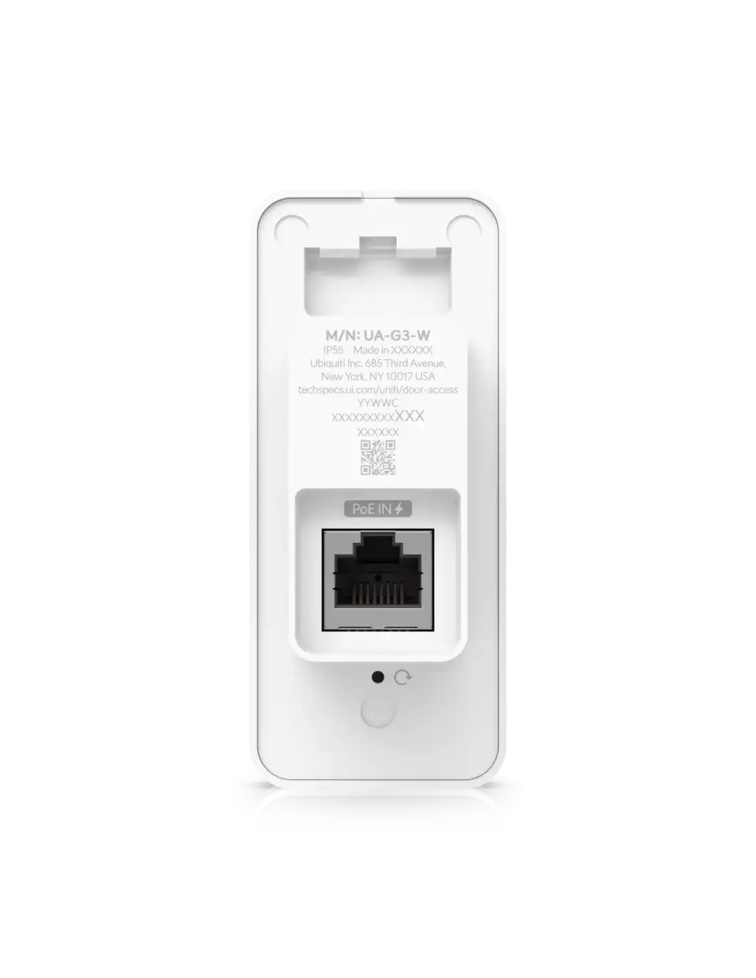 Ubiquiti UniFi Access Reader G3 in white, model UA-G3-W, designed for secure access control.