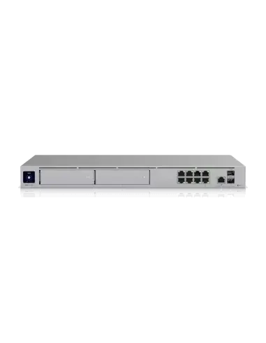 Ubiquiti UniFi Dream Machine Pro Max with 8 ports, showcasing the front view of the device.