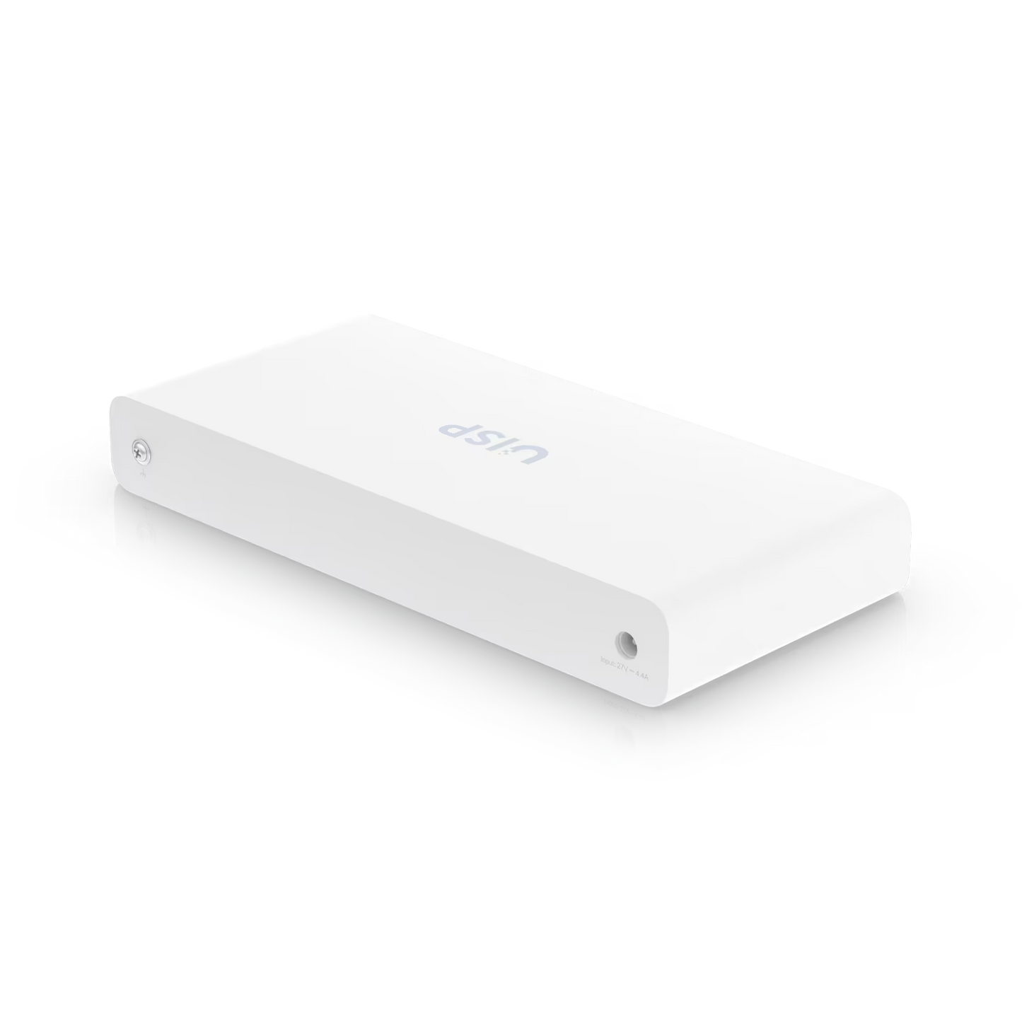 Detailed view of the Ubiquiti UISP Router 8 Port Gigabit PoE 110W 1SFP highlighting its features.