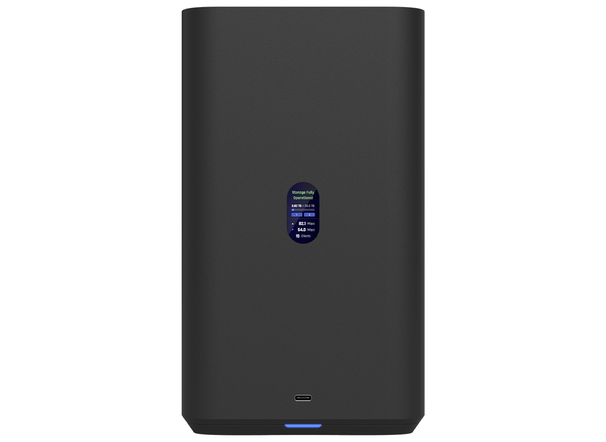 Ubiquiti UniFi Black UNAS 2.5Gbps Ethernet with 2x 3.5" HDD bays.