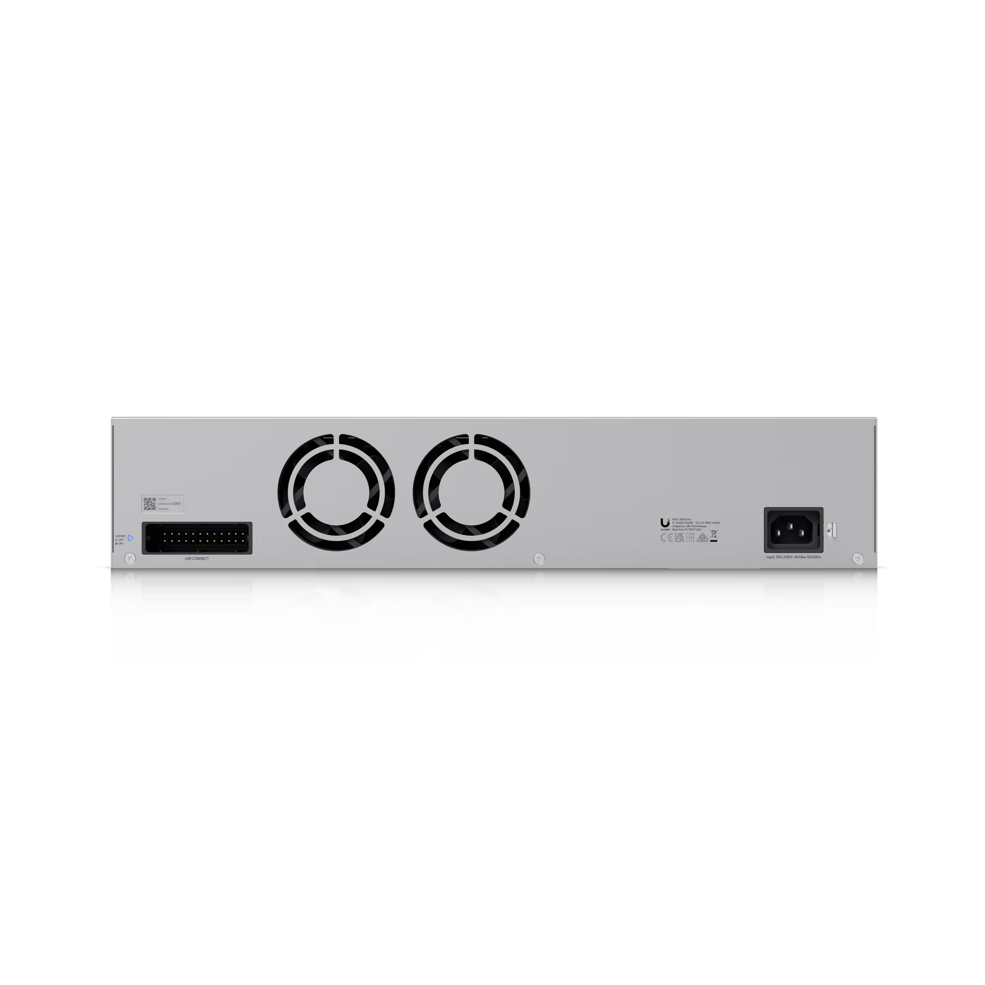 Ubiquiti UniFi NAS Pro 2U in a server rack, illustrating its application in a professional environment.