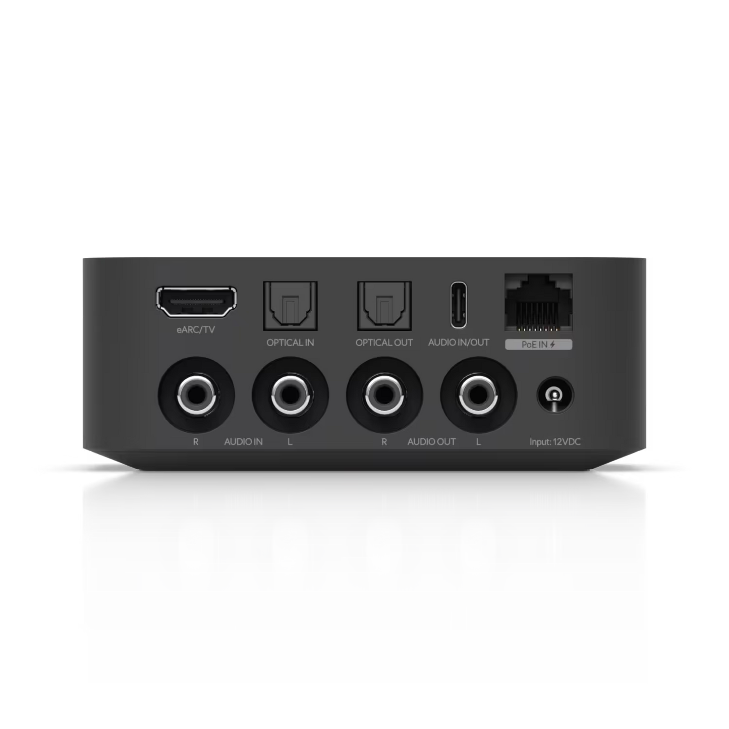 Accessories included with the Ubiquiti UniFi PoE Audio Port Audio Streamer, such as power adapters and mounting hardware.