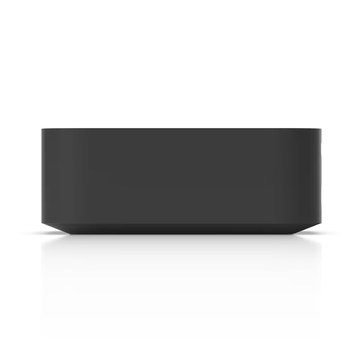 Close-up view of the Ubiquiti UniFi PoE Audio Port Audio Streamer, focusing on its buttons and indicators.