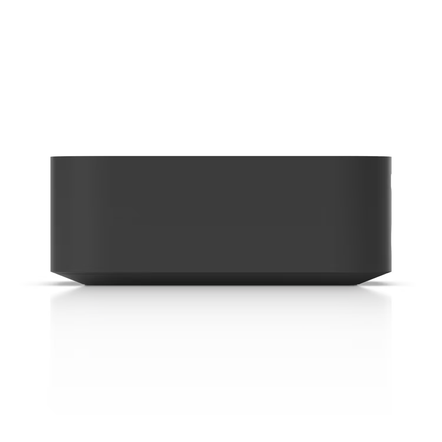 Close-up view of the Ubiquiti UniFi PoE Audio Port Audio Streamer, focusing on its buttons and indicators.