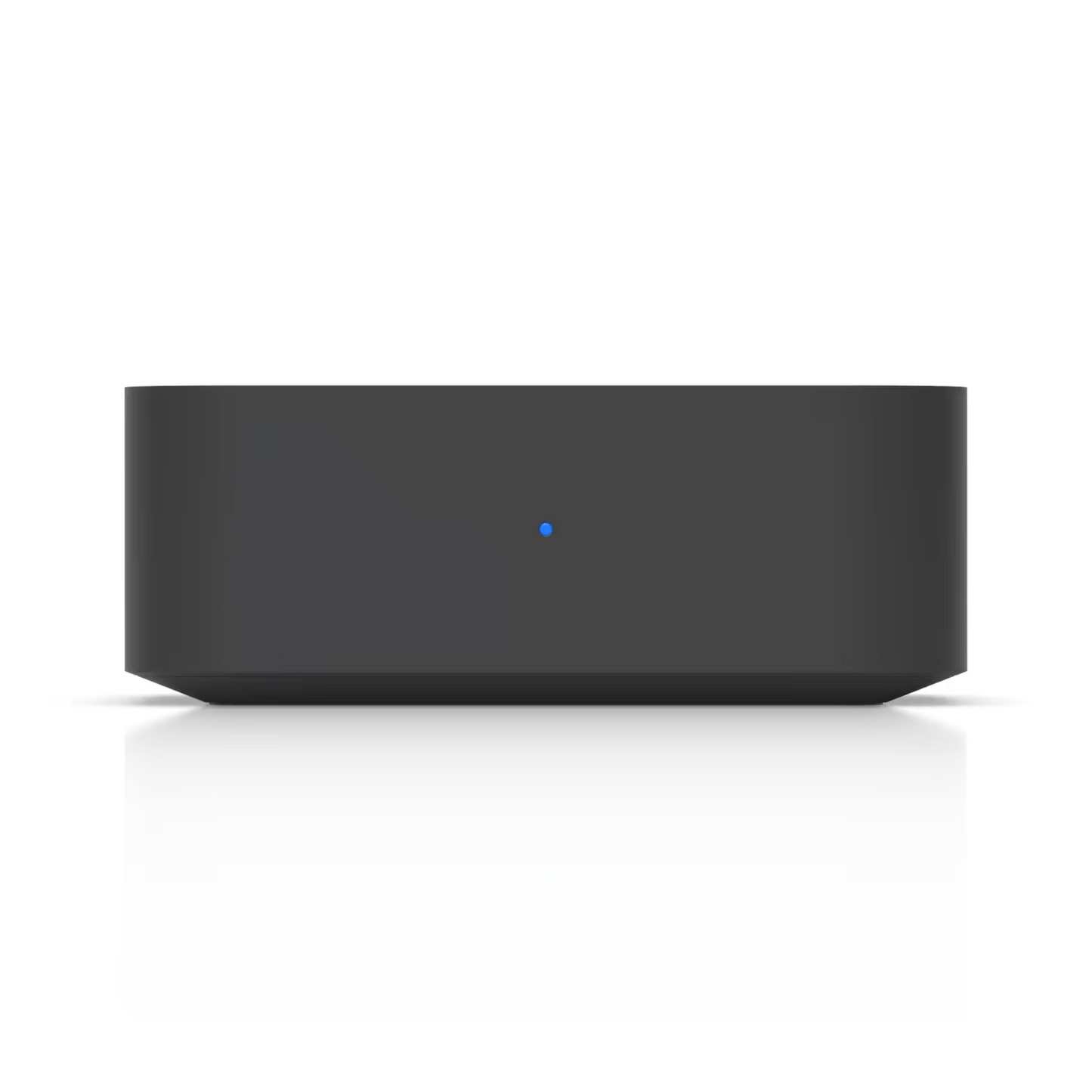 Product box of the Ubiquiti UniFi PoE Audio Port Audio Streamer, featuring branding and key product features.