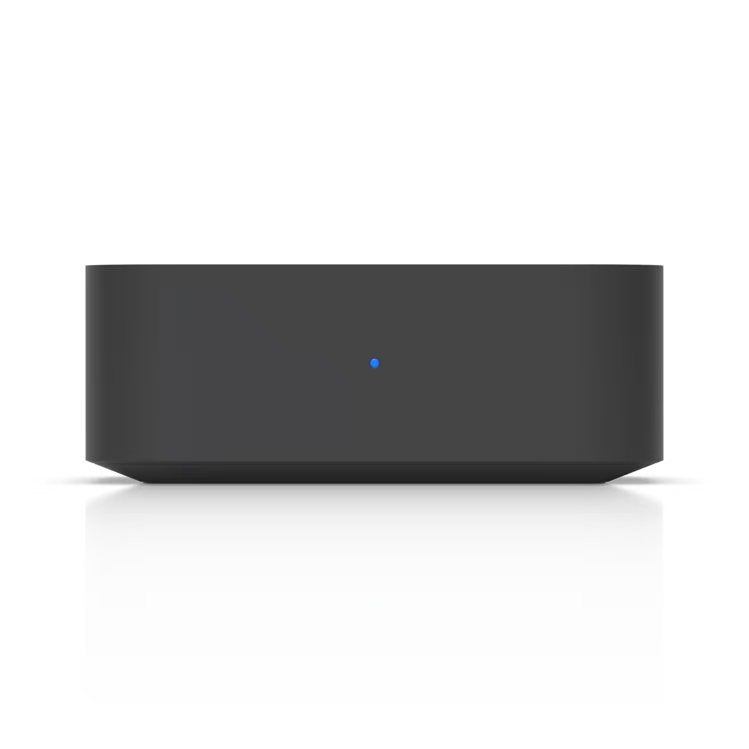Product box of the Ubiquiti UniFi PoE Audio Port Audio Streamer, featuring branding and key product features.