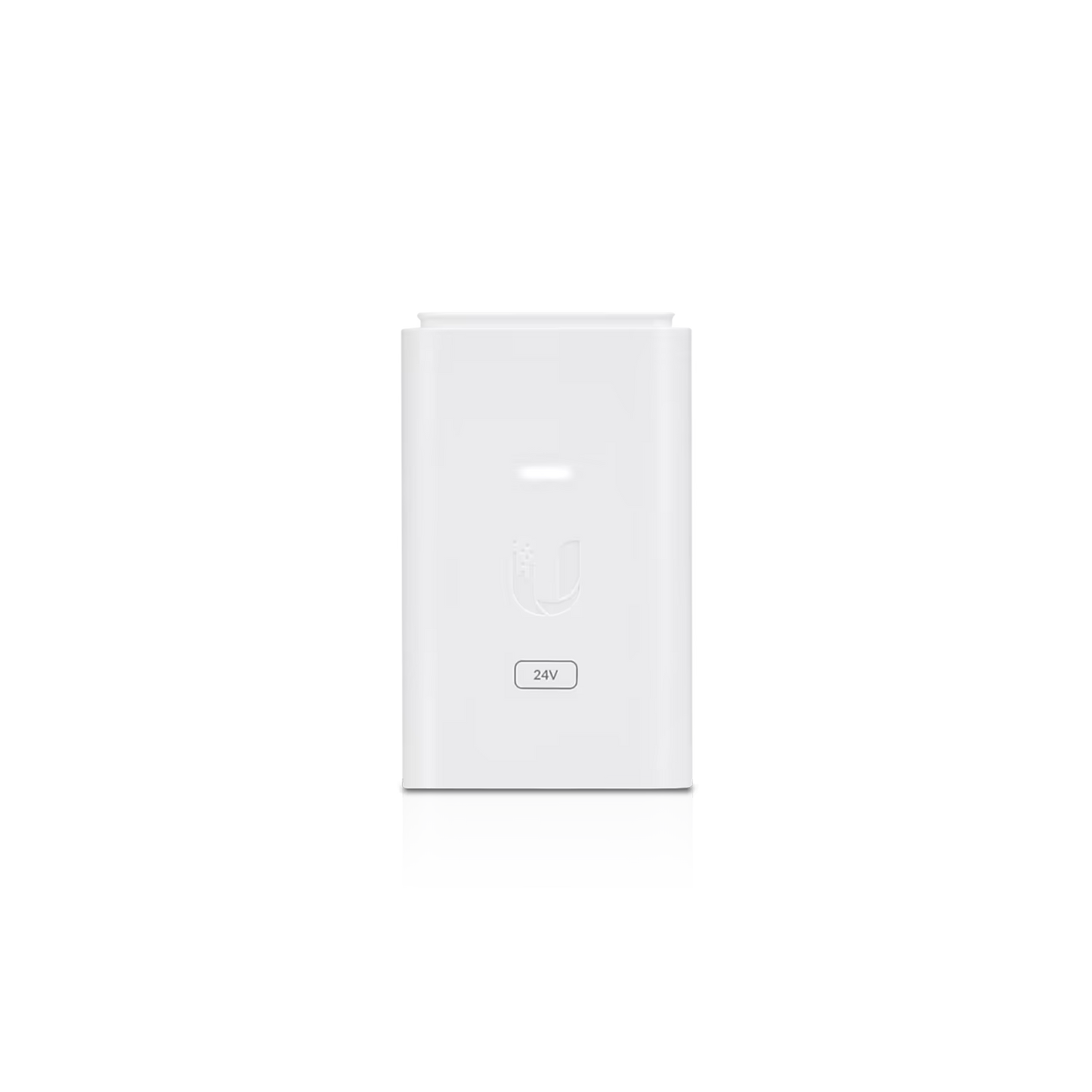 Ubiquiti Gigabit PoE Adapter 24V 7W front view with no cable.