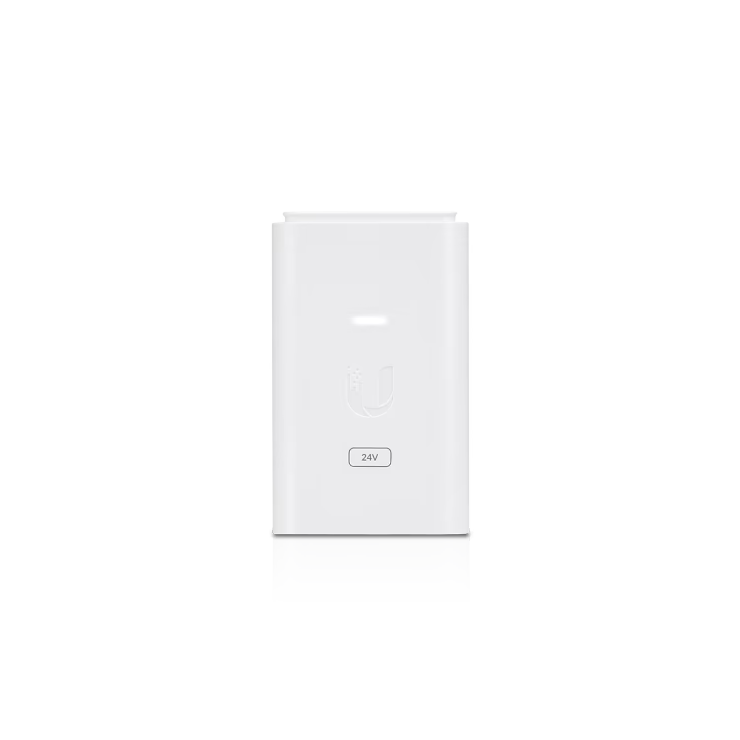 Ubiquiti Gigabit PoE Adapter 24V 7W front view with no cable.