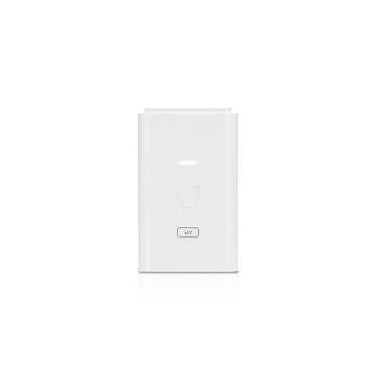 Ubiquiti Gigabit PoE Adapter 24V 7W front view with no cable.