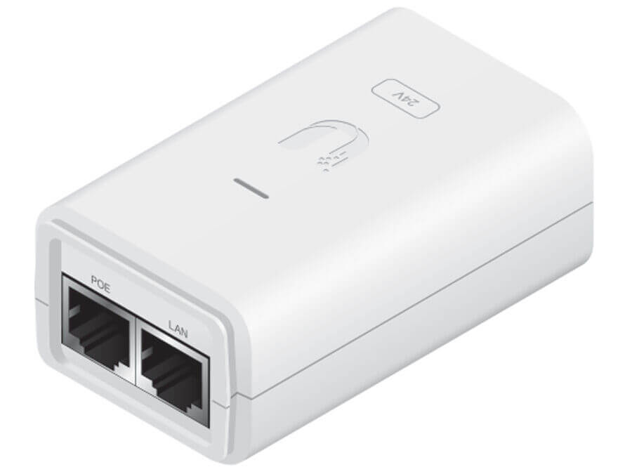 Ubiquiti Gigabit PoE Adapter 24V 7W in packaging.