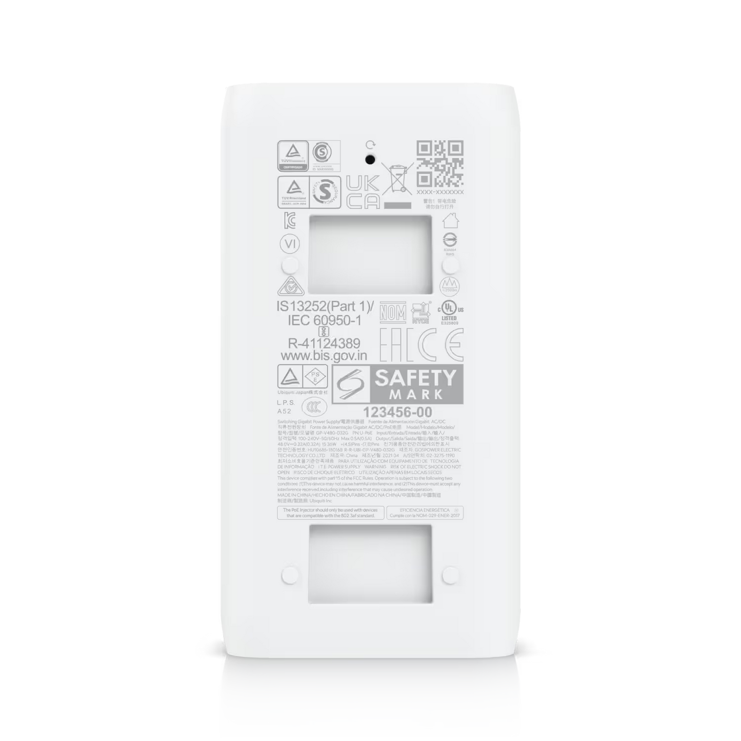 Ubiquiti Gigabit PoE Adapter 48V 15W in use with network equipment.