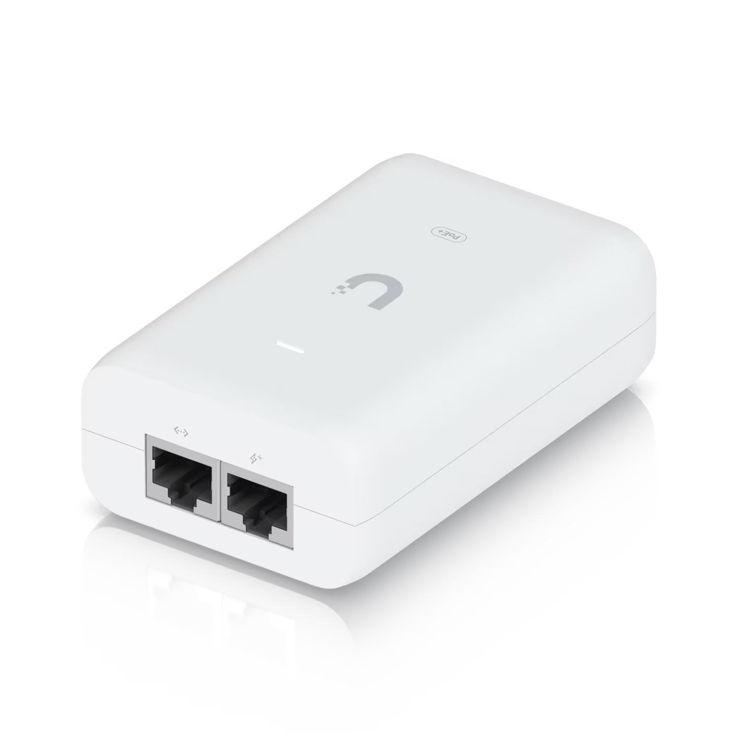 Angled view of Ubiquiti Gigabit PoE Adapter 48V 30W.
