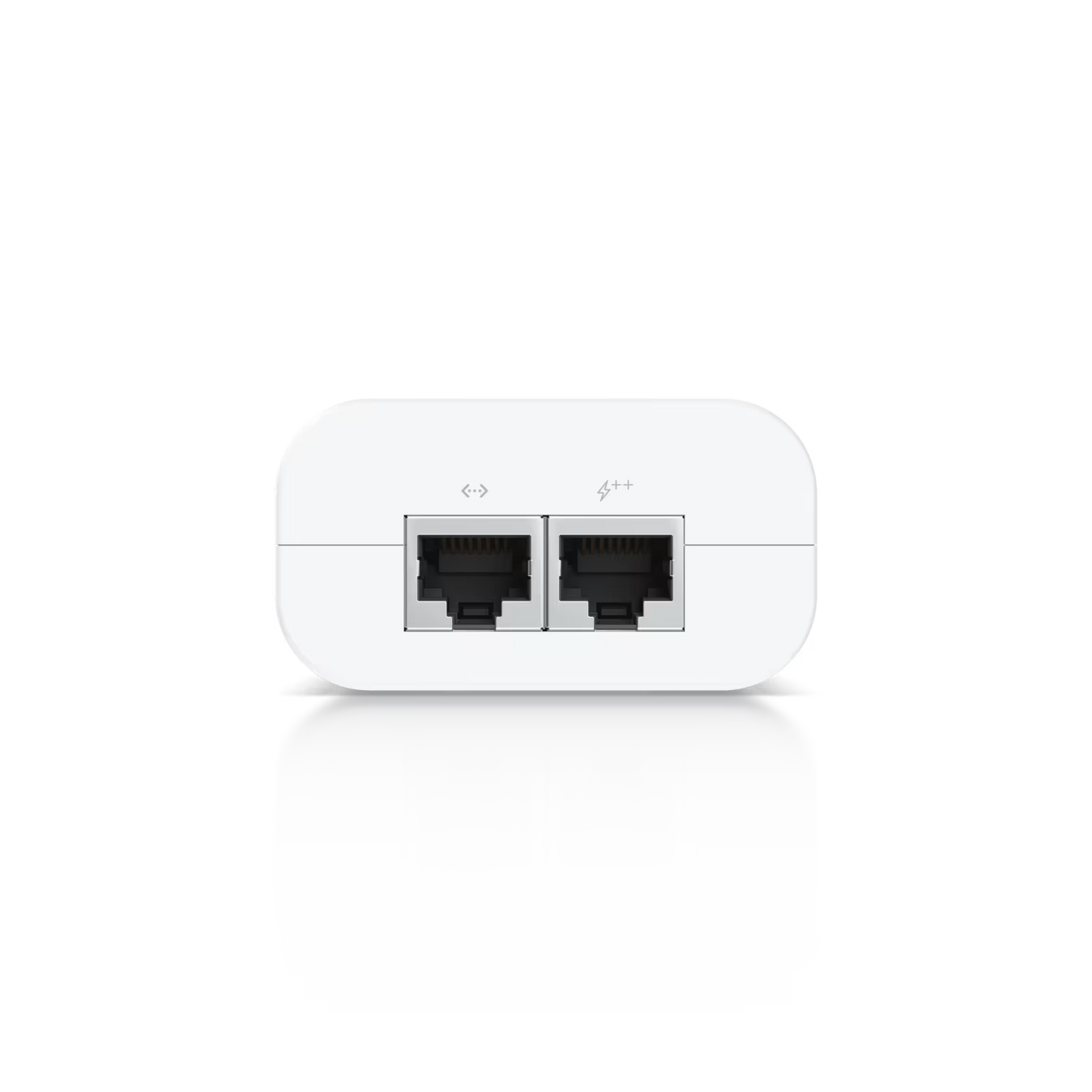 Ubiquiti Gigabit PoE Adapter 48V 60W in use, connected to devices in a networking setup.