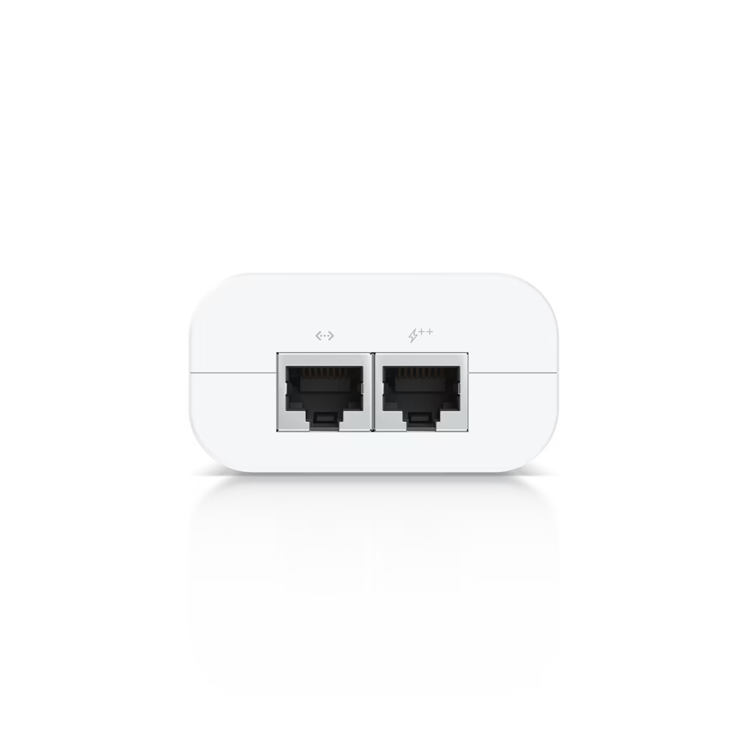 Ubiquiti Gigabit PoE Adapter 48V 60W in use, connected to devices in a networking setup.