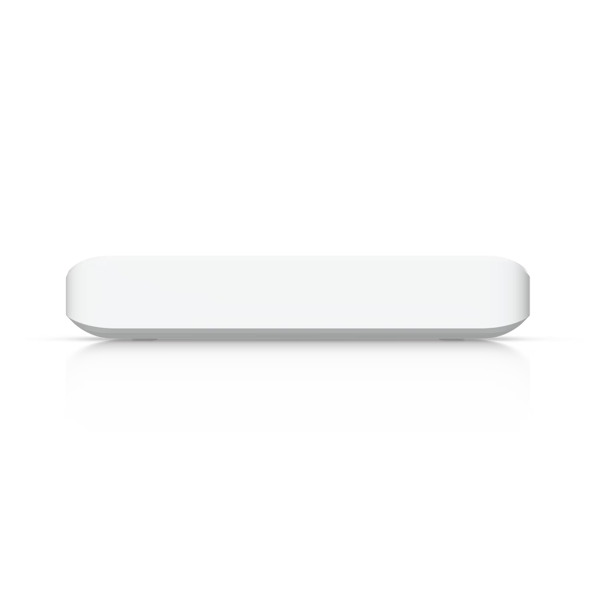 Side view of the Ubiquiti UniFi Flex Mini 5 Port Gigabit Switch displaying its slim profile.