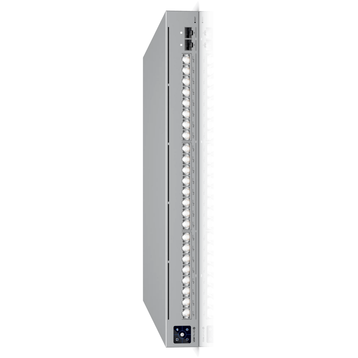 Side view of Ubiquiti UniFi Pro XG Switch showcasing its ports.