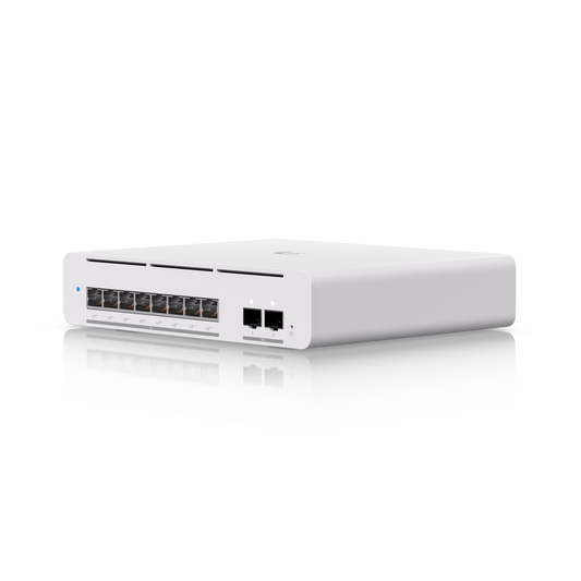 Front view of the Ubiquiti UniFi Pro XG Switch showing its ports and design.