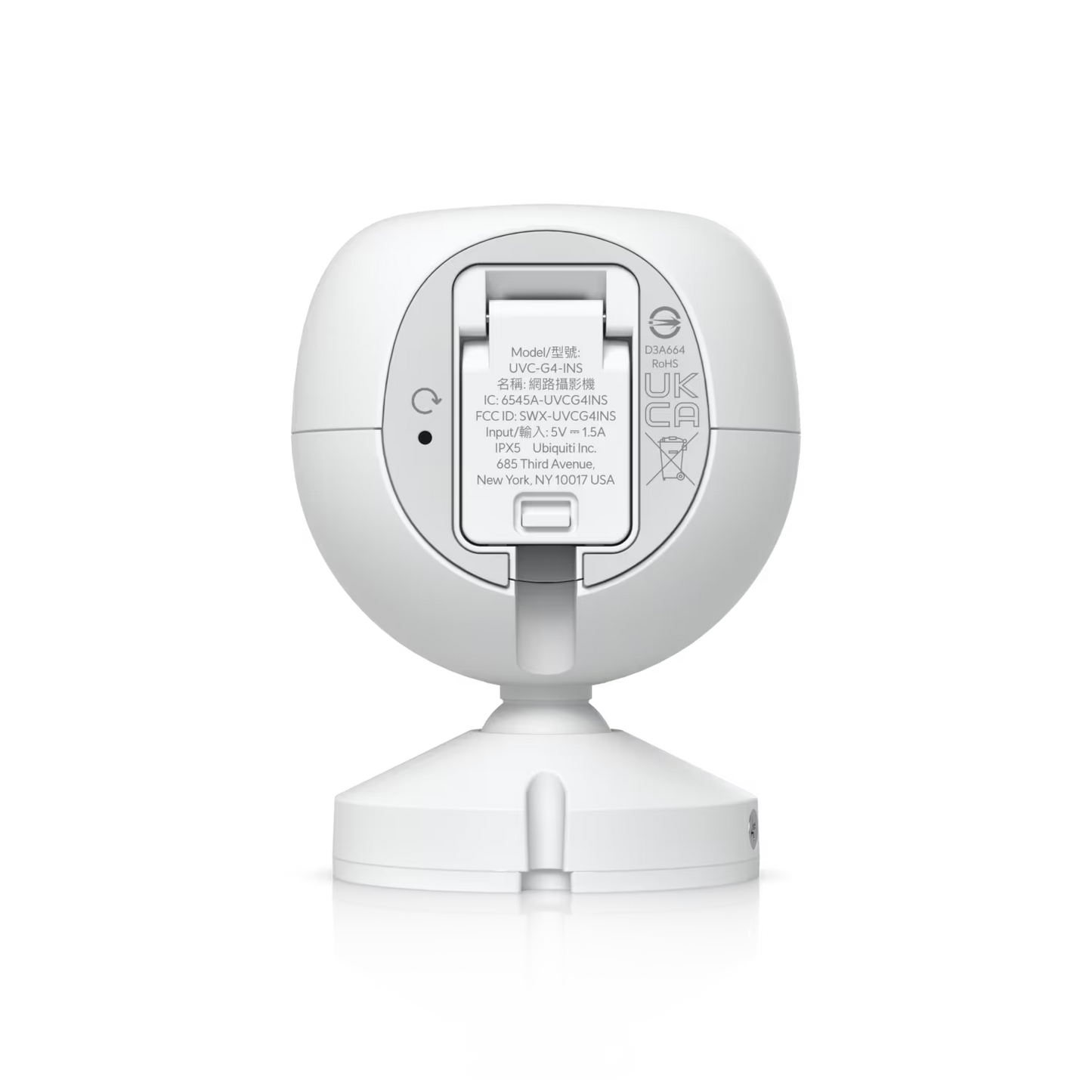 Night vision capability of the Ubiquiti UniFi Protect G4 Instant 4MP WiFi IP Camera showcasing its infrared sensors.