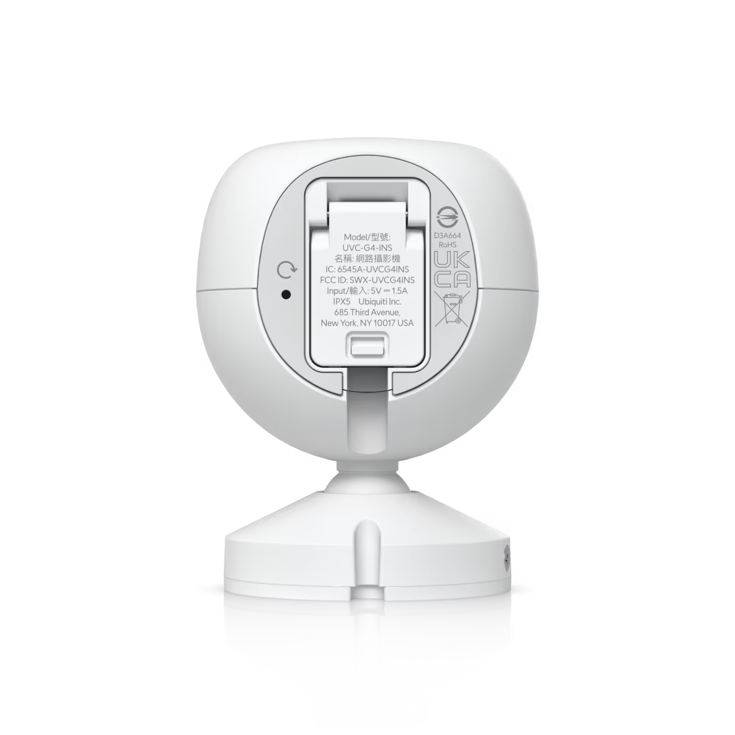 Night vision capability of the Ubiquiti UniFi Protect G4 Instant 4MP WiFi IP Camera showcasing its infrared sensors.