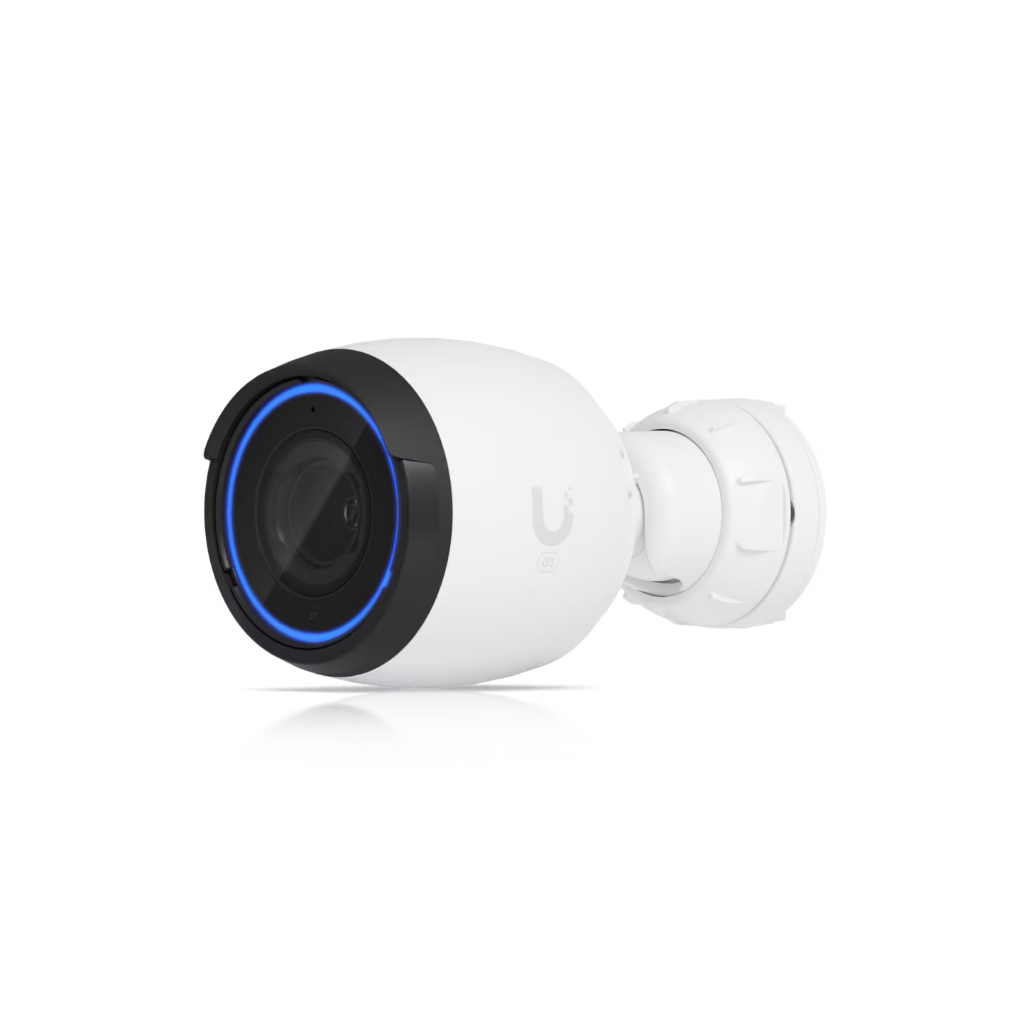 Side view of the Ubiquiti UniFi Protect G5 Pro 8MP IP Camera, highlighting the mounting bracket and connectivity options.